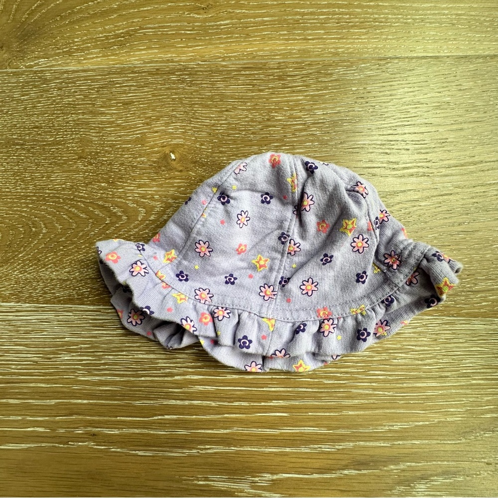 Bhs Baby Floral Purple Kids Sun Bucket Hat Newborn